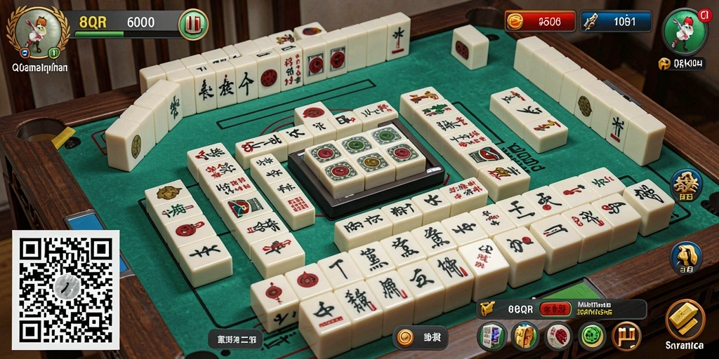 Tampilan gameplay <strong>8QR</strong> yang menarik dalam permainan Mahjong.