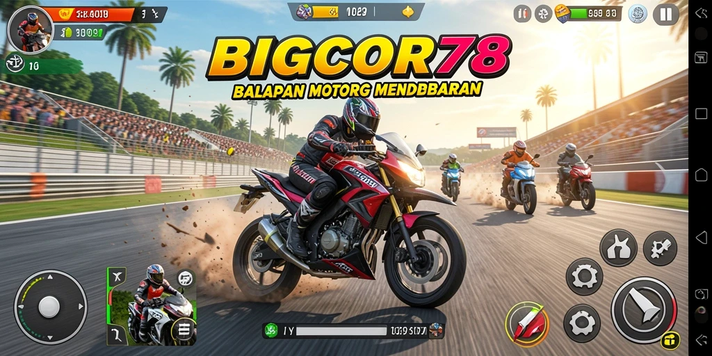 Tampilan gameplay seru dan mendebarkan dari BIGCOR78.