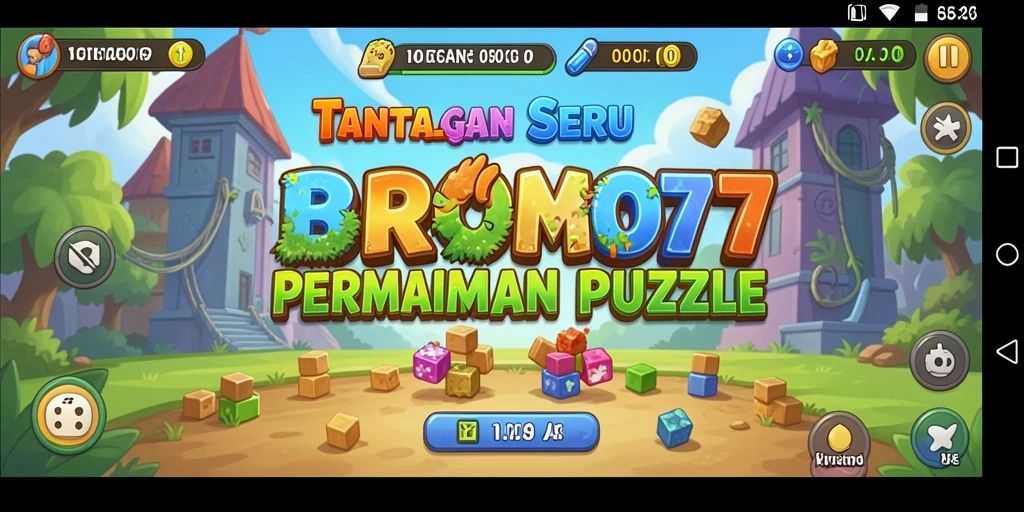 Tampilan gameplay BROMO77 yang menantang dan penuh warna.