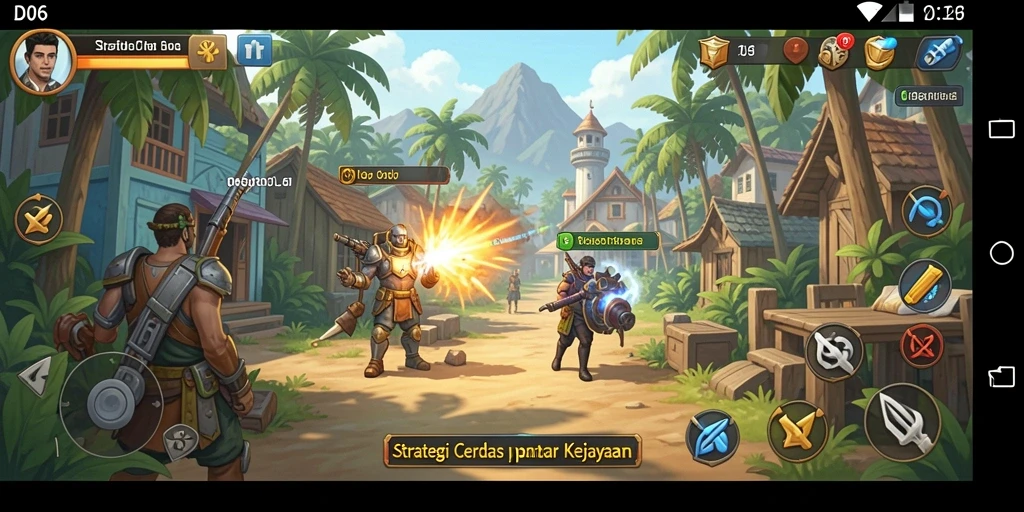 Screenshot gameplay D06 menampilkan aksi pertempuran yang mendebarkan.