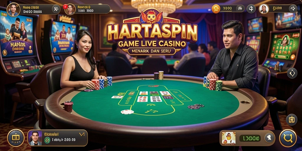Gameplay Live Casino yang seru dan interaktif di HARTASPIN.
