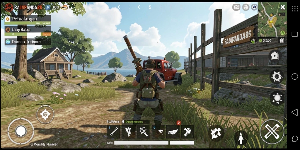 Screenshot mendebarkan dari gameplay RAJAPANDA88 yang penuh petualangan.