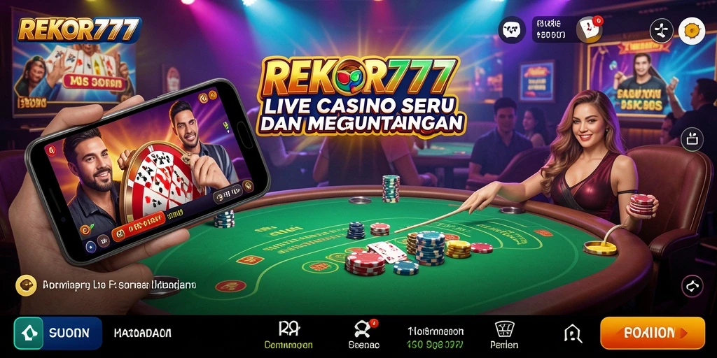 Tampilan gameplay Live Casino yang menarik dan interaktif di REKOR777.