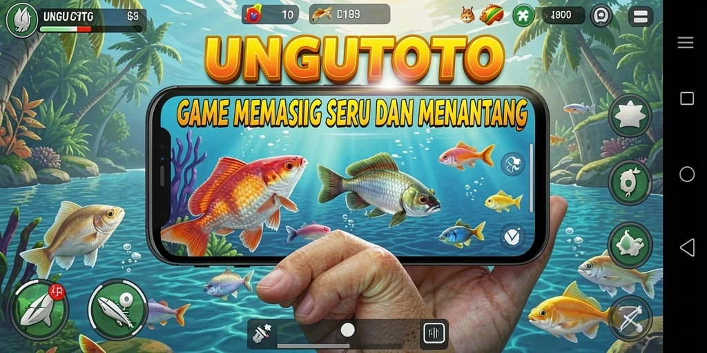 Tangkapan ikan besar dalam gameplay seru UNGUTOTO.
