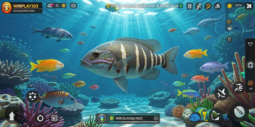 Tampilan gameplay WINPLAY303 dengan aksi memancing seru.