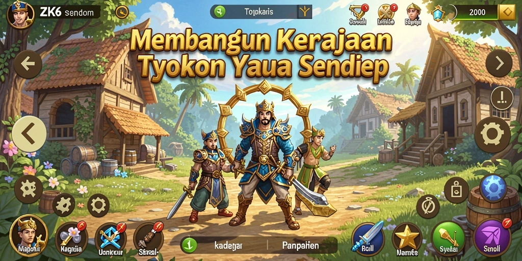 Screenshot utama ZK6 menampilkan gameplay Tycoon yang seru.
